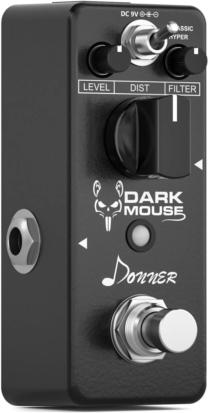 Donner Dark Mouse Distortion Effect Guitar Pedal, Distortion Pedal True bypass 2 Modes Classic and Hyper, Rat Distortion - Image 3
