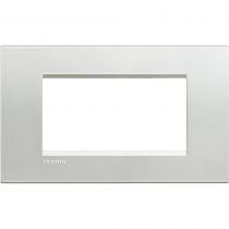 PLACCA Living Light Argento LNA4804AG Bticino Quadra 4 POSTI