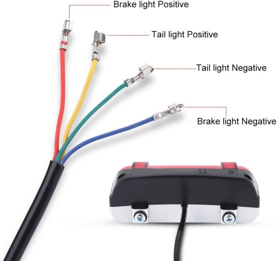 Electric Bicycle Rear Light 48V Cycling LED Brake Lamp Portable Scooters Rear Taillight for Safety - Image 2