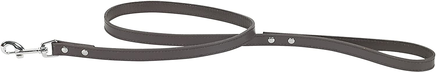 Chapuis Upholstery PU Leather Leash for Cats and Dogs, brown, XS