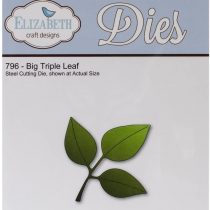 Elizabeth Craft Designs Metal Die, Big Triple Leaf, Grey, Various
