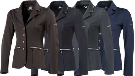 Equi-Theme/Equit'M Unisex's 988518240 Soft Cristal Competition Jacket, Black/Silvery Colour Contrasts, One Size