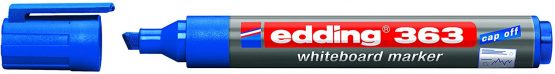 edding 363 Whiteboard Marker - Blue - 10 Whiteboard Pens - Chisel Tip 1-5 mm - Whiteboard Pen Dry Wipe - for Whiteboards, Flipcharts, Pinboards, Magnetic and Memo Boards - Sketchnotes - Refillable