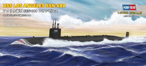 Hobbyboss 87014" USS Los Angeles SSN-688 Plastic Model Kit, 1:700 Scale