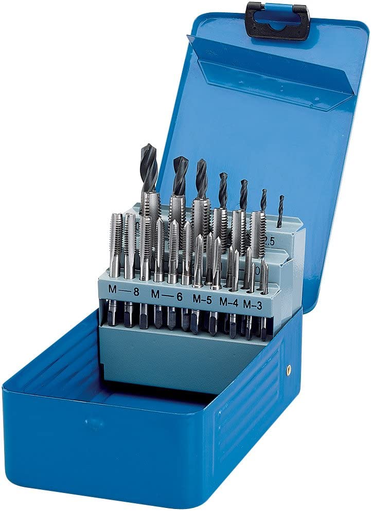 Draper 40891 Tap and Drill Set (28 Pieces), Blue, 10.2 millimeters
