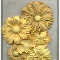 Ruby Rock-It Bella Paper Florals-Gold