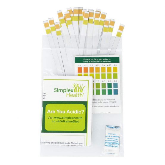 SimplexHealth pH Dual Test Strips to Test Urine & Saliva (25 STRIPS)