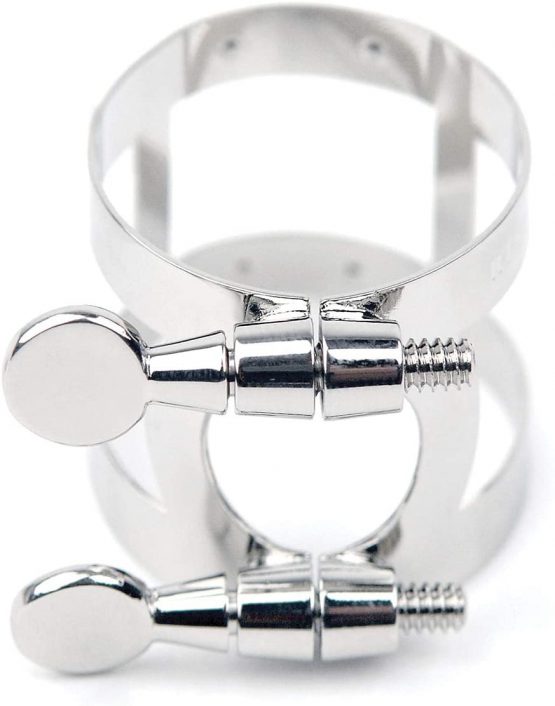 Rico Nickel Plated Ligature and Cap for Alto Sax - Image 4