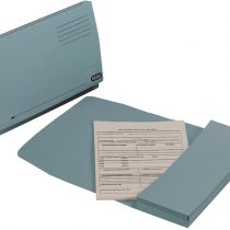 Elba Document Wallet Full Flap 285gsm Capacity 32mm Foolscap Blue Ref 21513 [Pack of 50]
