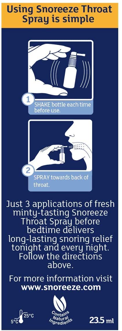 Snoreeze Anti-Snoring Throat Spray, Effective Snoring Aids for Men & Women, Fast Acting Lubricating Thermo Gel - Image 2