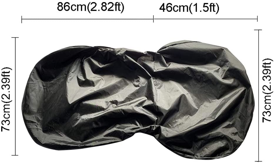 AUTO HIGH Waterproof Car Seat Covers Set, Universal Auto Seat Cover, Heavy Duty Nylon Car Seat Protectors, Black - 2 x Fronts - Image 2