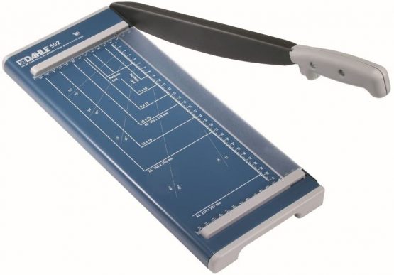 Dahle 502 Guillotine Paper Cutter (Cutting Performance up to 8 Sheets / DIN A4) Blue