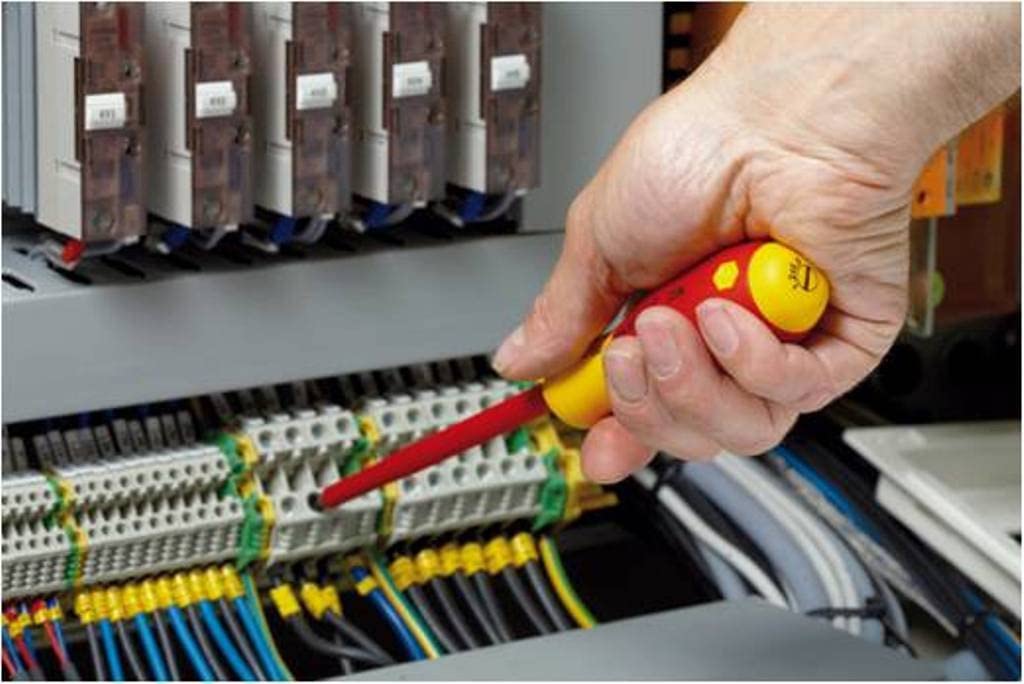 Wiha VDE SoftFinish Slotted/ Pozi Screwdriver Set 25477 (6 Pieces), Red/Yellow - Image 2