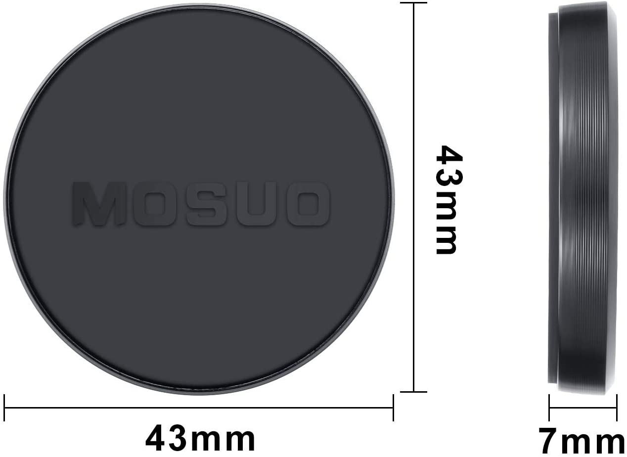 MOSUO Magnetic Phone Holder, 2 Pack with 4 Metal Plates - Dashboard, Windshield Compatible for iPhone Samsung, GPS - Black - Image 3