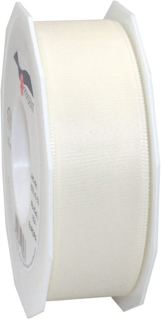 Präsent C.E. 40 mm - 50 m Pattberg Ribbon Europa Basic Tafetta, Cream