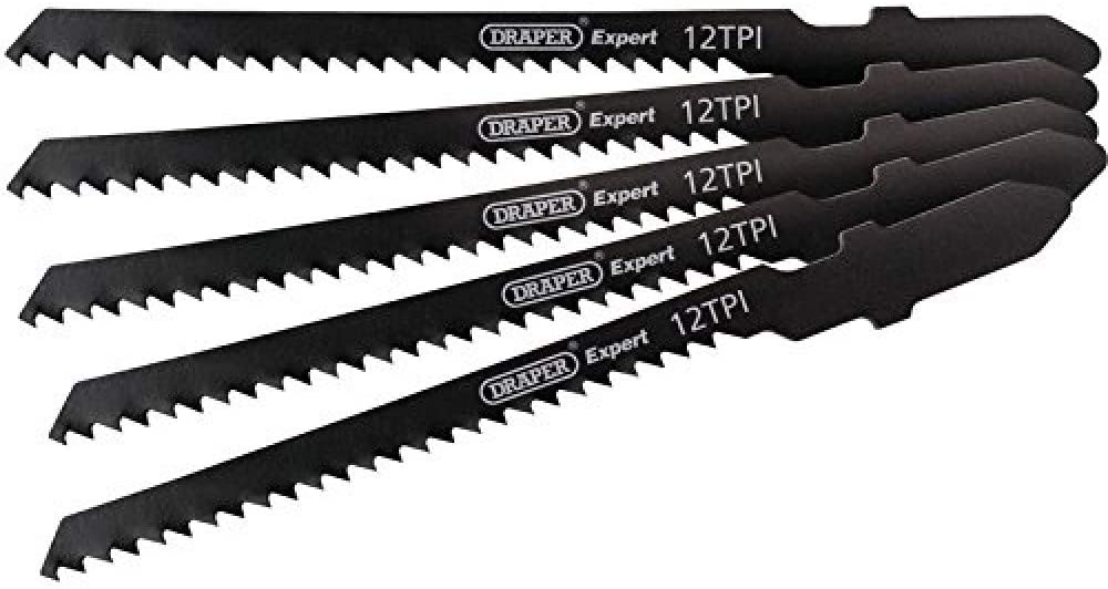 Draper 81723 Expert 5 Piece DT119BO 83mm Jigsaw Blades, 230 V, Black, 83 mm