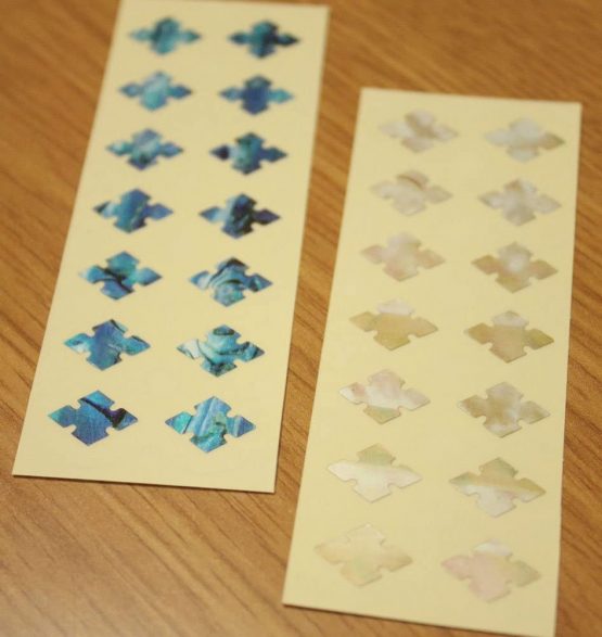 Inlaystickers UKF-247SD-AZ Fret Markers Inlay Stickers Decals for Ukuleles - Slotted Diamonds (2 Colours Set) - Image 2