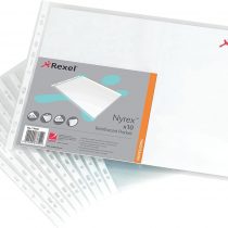 Rexel Nyrex A3 Plastic Punched Wallets Top Opening, Pack of 10