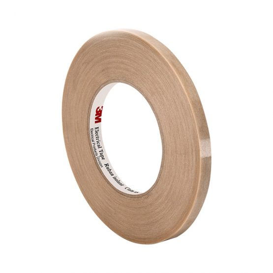 TapeCase 44 0.5" x 90yd Tan Low-Halogen Electrical Tape, 5.5" Thick, 90" Length, 0.5" Width