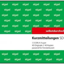 Sigel SD008 Kurzmitteilung 1/3 A4 Landscape First and Second Page Printed Carbonless Double 10 Items Pack of 10