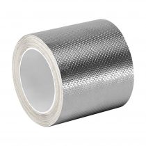 TapeCase 4-6-1345 Silver Embossed Tin-Plated Copper Foil Tape-Converted from 3M, 0.083" Thick, 1" Length, 1" Width