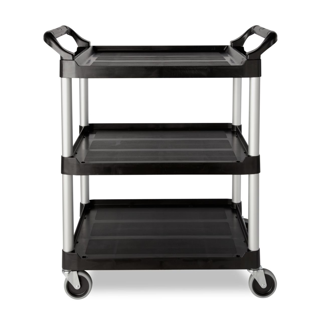 Rubbermaid Commercial Utility Cart 3 Shelve Service Cart - Black, 959(h) x 854(w) x 473(d)mm