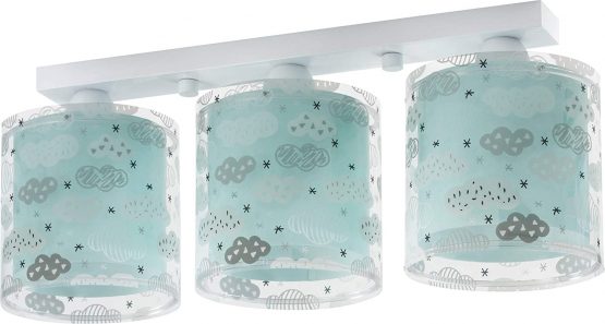 Dalber Children's Ceiling Light, Children's Room Ceiling Light 3 Lights Clouds Clouds Green Children's Room Lamp - Image 2