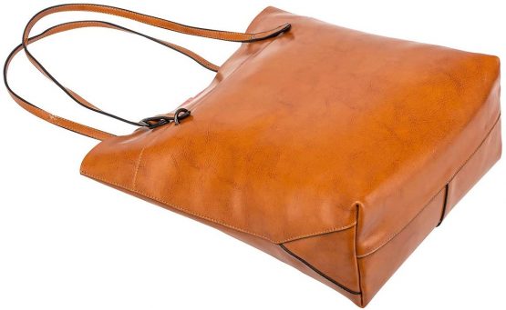 S-ZONE Vintage Genuine Leather Tote Shoulder Bag Handbag Big Large Capacity - Image 4