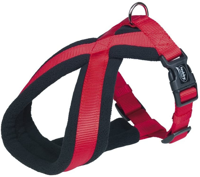 Nobby Classic Comfort Harness, 50 - 80 cm/25 - 50 mm, Red, M-L