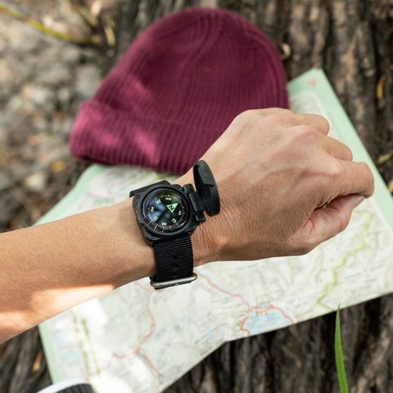Sun Company ArmArmour 1 - Shielded Wrist Compass with Rugged Tactical Strap | Compass with Cover and Zulu Strap - Image 3