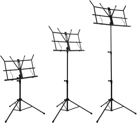 Tiger Easy Folding Sheet Music Stand with Bag - Portable Folding Music Stand in Black - Image 3