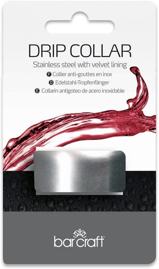 BarCraft KCBCCOLLARCD Wine Drip Ring, Velvet Lined, Stainless Steel, 4 cm - Image 2