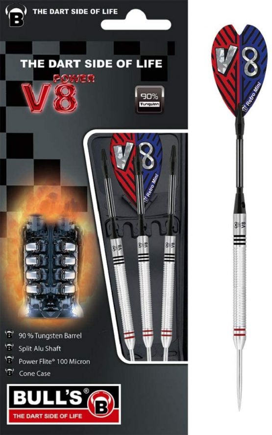 Bulls V8 V1 Steel Dart – Black, 24g