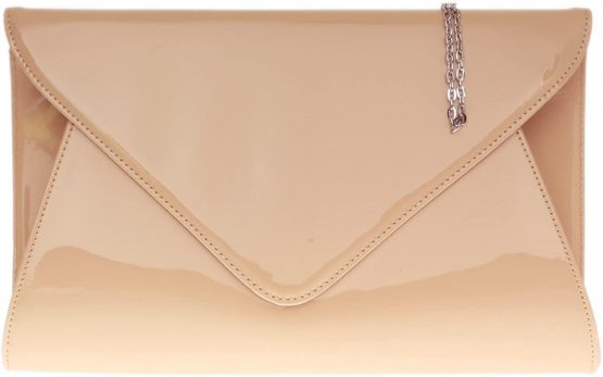 Girly HandBags Designer Patent Faux Leather Plain Envelope Evening Clutch Bag Ladies