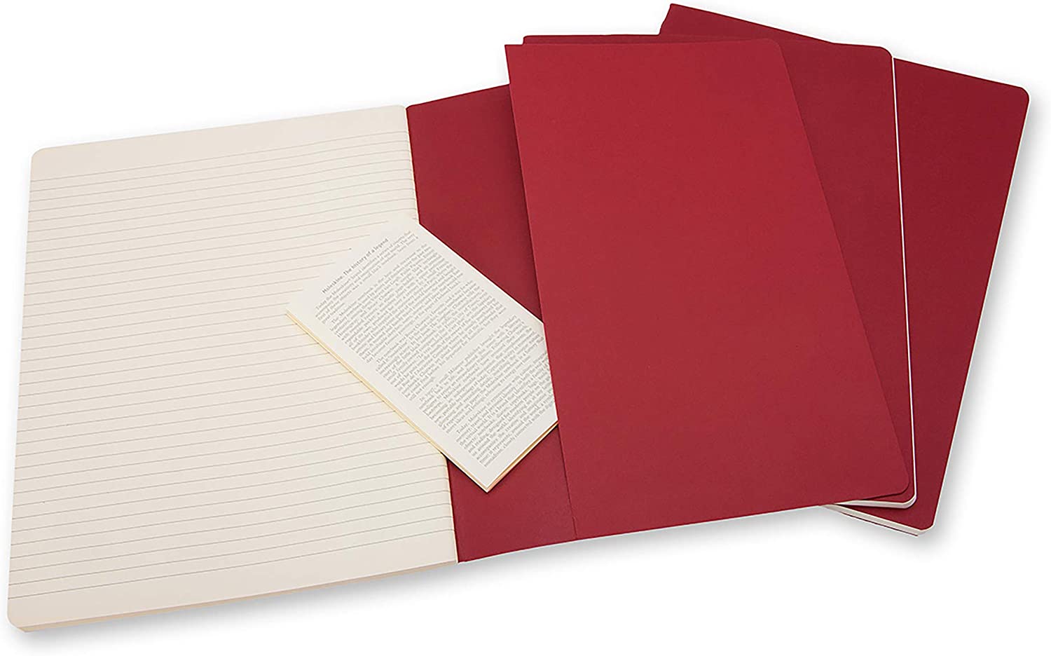 Moleskine Ruled Cahier: Extra Large ( Srl) book, Cranberry Red, XLarge - Image 2