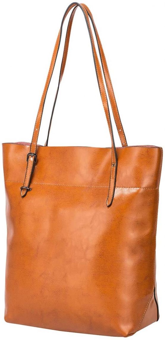S-ZONE Vintage Genuine Leather Tote Shoulder Bag Handbag Big Large Capacity - Image 3