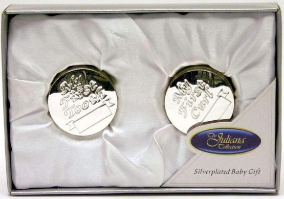 Juliana Silver Plated First Tooth and First Curl Boxes 6312TC