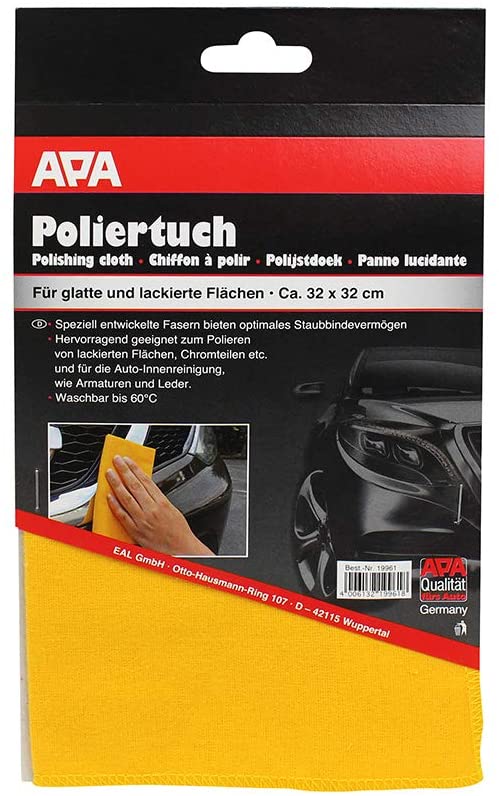 APA 19961 Polishing Cloth 32 x 32 cm, Yellow - Image 4