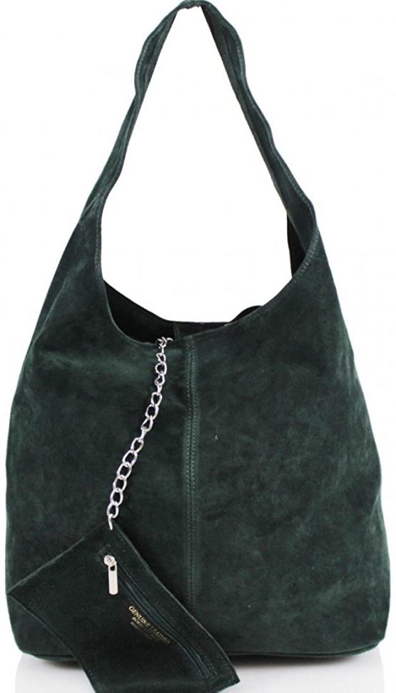 Ambra women’s suede handbag, shoulder bag, leather bag, shopper bag, WL818