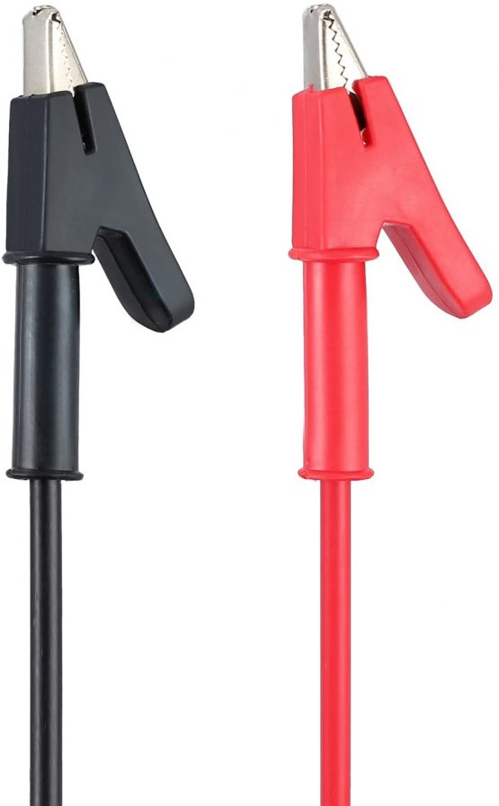 Double Ended Alligator Clips AMTOVL Crocodile Clip Wires Alligator Clips to Alligator Clips 2 Pcs Red Black Alligator Clip Cables Insulated Copper Alligator Clips Test Lead Set - Image 4