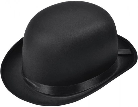 Bristol Novelty BH493 Bowler Hat Black Satin Finish, Unisex-Adult, One Size