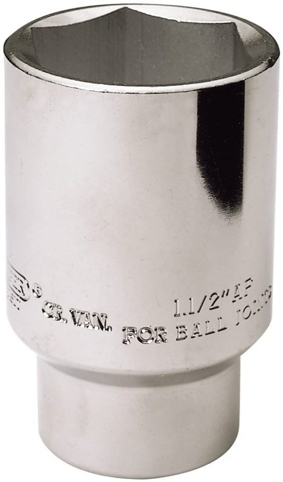 Draper 26916 Expert Hub Nut Socket, 1/2" Square Drive, 38mm, 1.1/2" AF