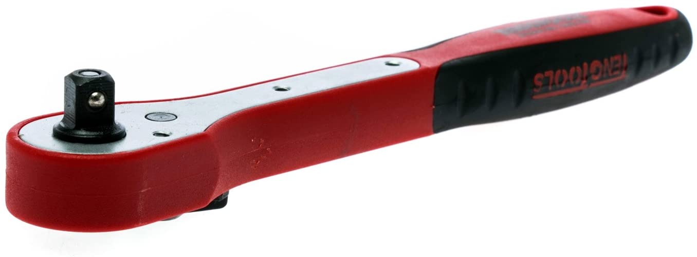 Teng Tools 1400FRP 1/4" FRP Quick‑Release Ratchet, Lightweight Steel‑Reinforced Fibre Handle, 45‑Tooth 8° Action - Image 2