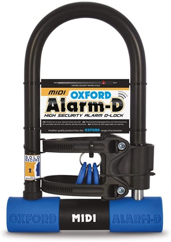 Oxford Unisex D Duo Max Alarmed Shackle, Black/Blue, One Size