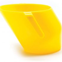 Doidy Cup - Training Sippy Cups for Toddlers & Babies - Unique Slanted Design Two Handles Baby Beaker - Great Weaning Cup for Milk, Water & Juice - Use from 3-6 Months to Toddler (Yellow)