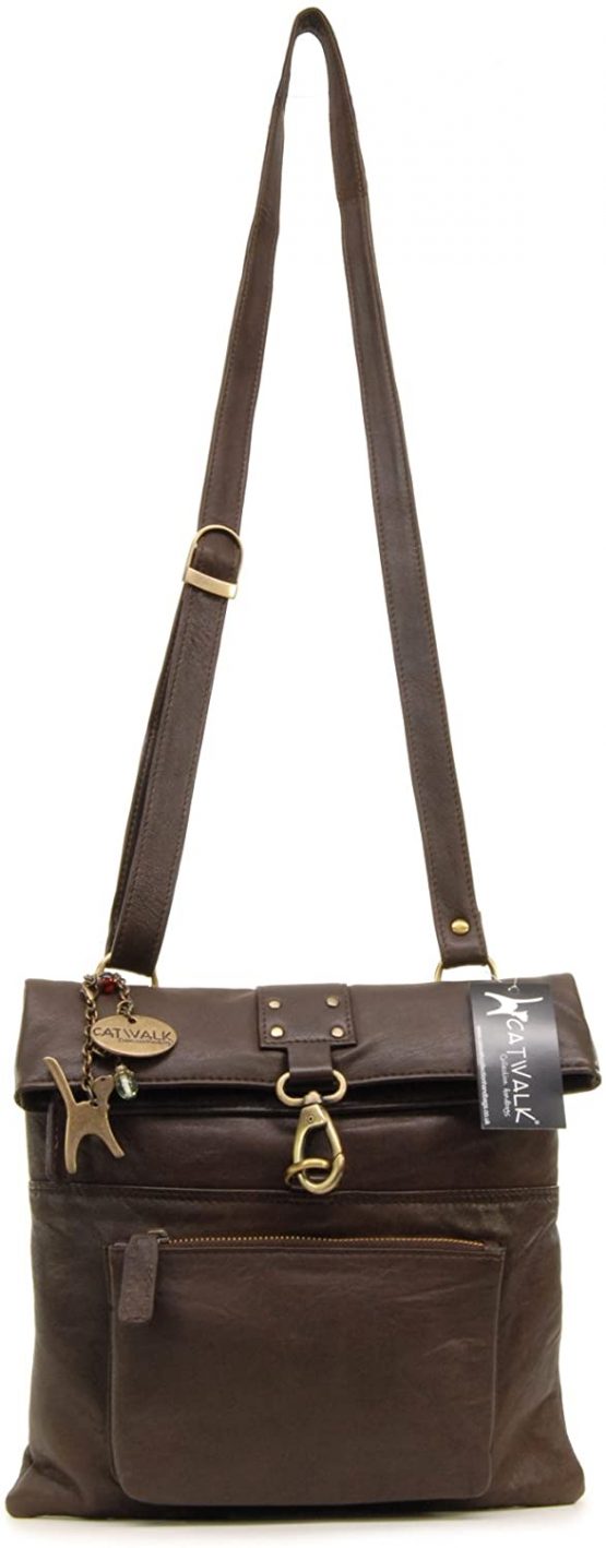 Catwalk Collection Handbags - Ladies Leather Cross Body Bag - Adjustable Shoulder Strap - DISPATCH - Image 3