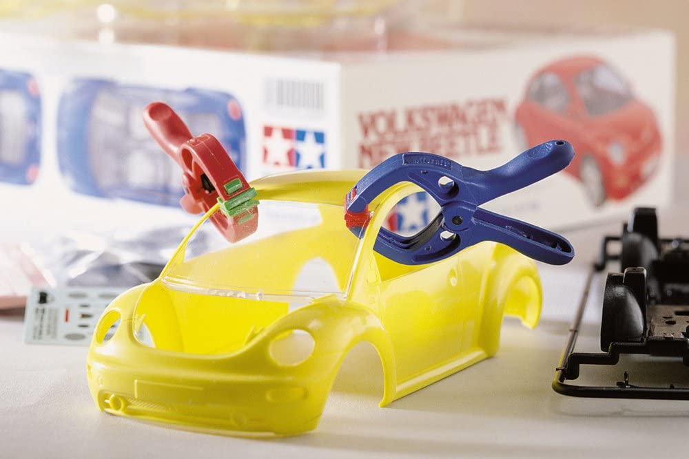 wolfcraft MINI 20 Spring Clamp Set I 3420000 I 6 MINI 20 Spring Clamps with Key Ring, Multicolour, 20mm - Image 2