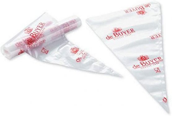 DE BUYER Disposable Pastry Bags Roll 20 Pieces, 40 cm, Steel, White, 33.81 x 4.39 x 2.21 cm