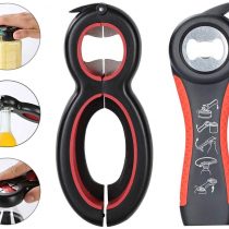 Otstar 6 in 1 Jar Opener and Bottle Opener with 5 in 1 Multi-Function Opener to Open Jar Lids, Bottle Caps, Pull Tabs and Bags Sesame Opener Designed for Weak Hands, Arthritis, Elderly and Children