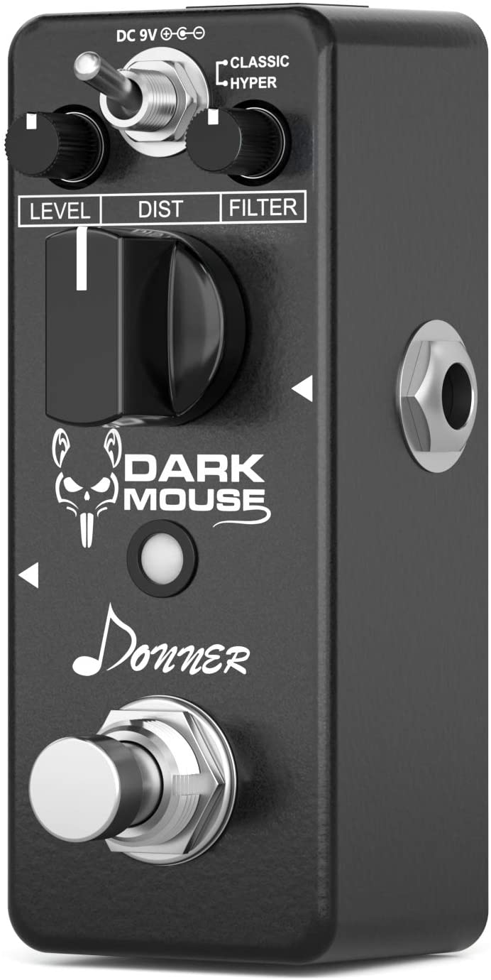Donner Dark Mouse Distortion Effect Guitar Pedal, Distortion Pedal True bypass 2 Modes Classic and Hyper, Rat Distortion - Image 4